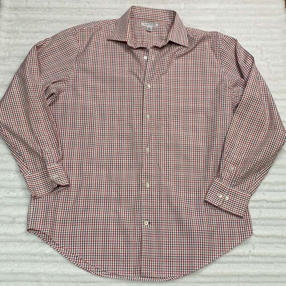 Banana Republic‎ Men's Xlarge XL Plaid Button Down Shirt Cotton